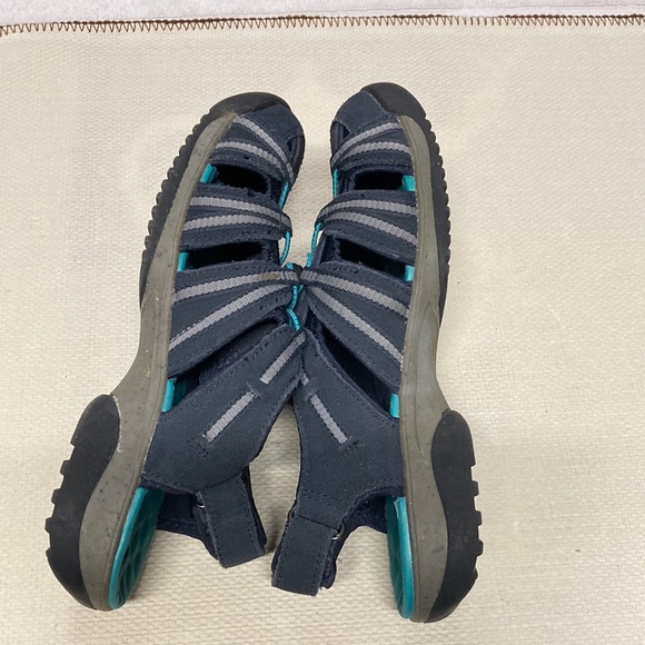 CLARKS Collection Blue Tuvia Madee Fisherman Sporty Adjustable Sandal Shoe Sz 8 - Picture 9 of 9